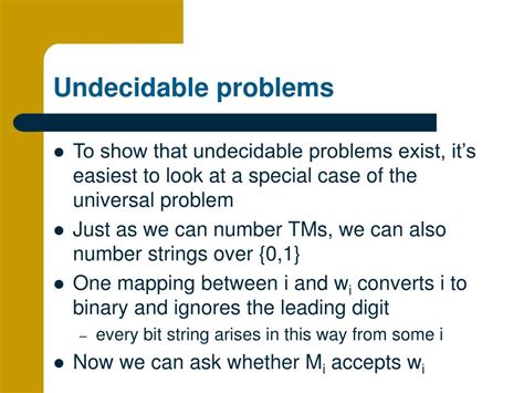 what is decidable and undecidable problems