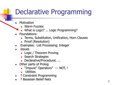 what is declarative programming with example