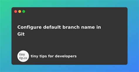 what is default branch name in git