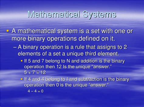 what is defined terms in mathematical system
