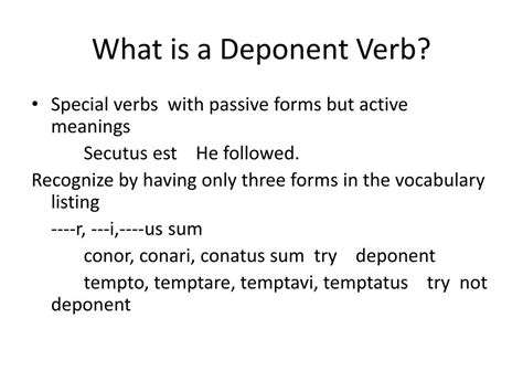 what is deponent mean