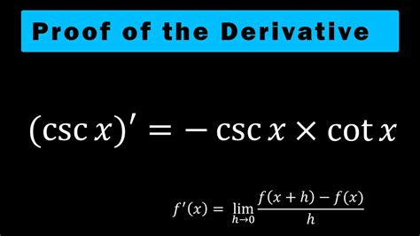 What Is Derivative Of Cscx