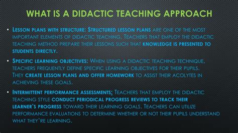 what is didactic teaching approach