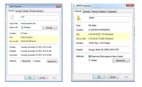 what is difference between file size and size on disk