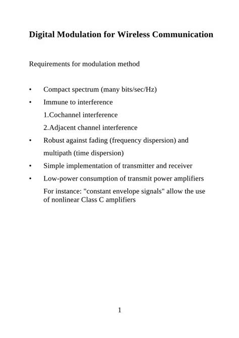 what is digital modulation in wireless communication