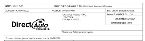 what is direct auto insurance code