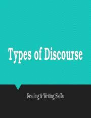 What Is Discourse In Reading And Writing Skills
