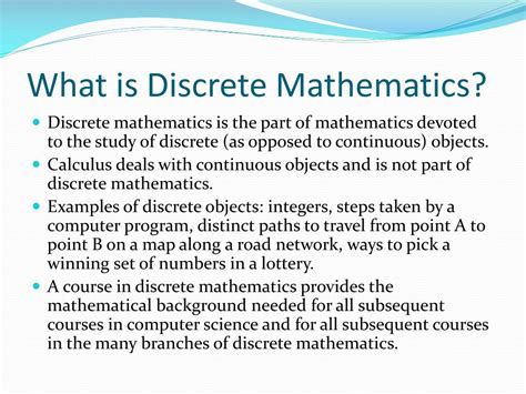 what is discrete mathematics