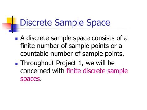 what is discrete sample space