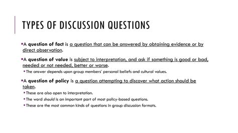 What Is Discussion Questions
