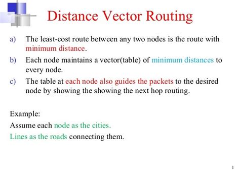 what is distance vector routing explain with an example