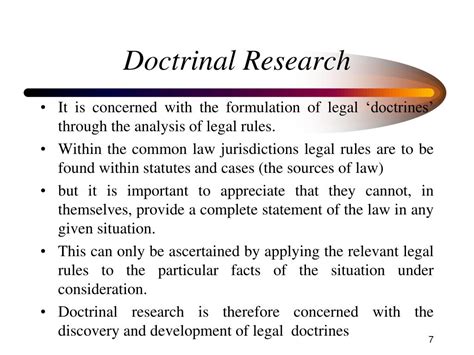 what is doctrinal approach in research