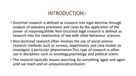 what is doctrinal method of research