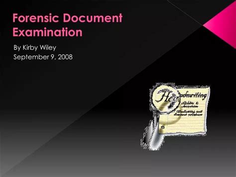 what is document examination in forensic science