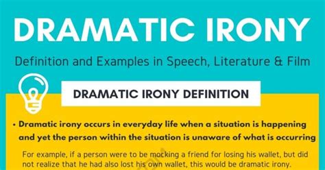 what is dramatic irony in english language