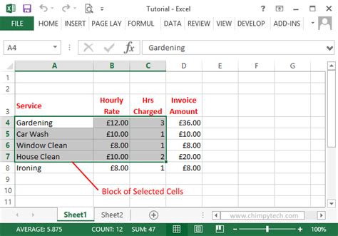 What Is Each Block In Excel Called