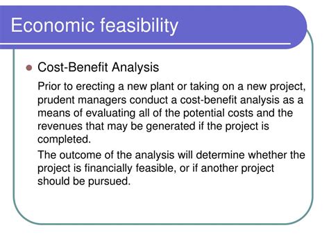 what is economic feasibility in system analysis and design