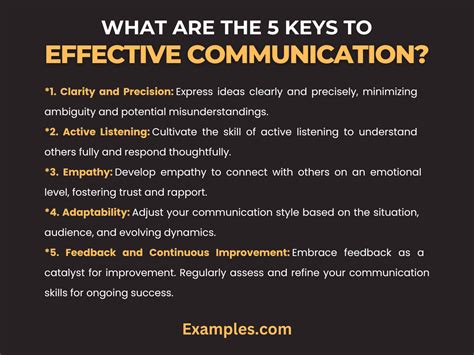 what is effective communication skills examples