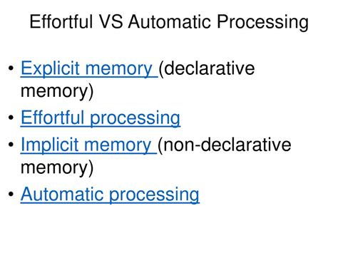 what is effortful processing in memory