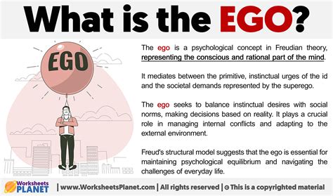 what is ego example in psychology