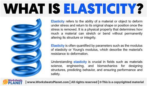 what is elasticity in physics