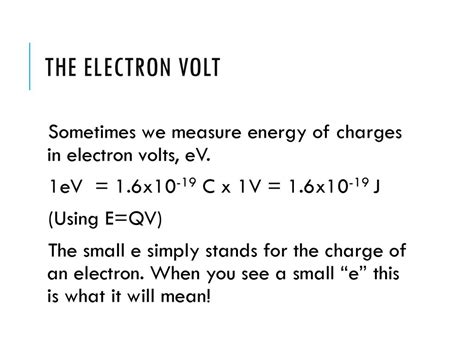 What Is Electron Volts