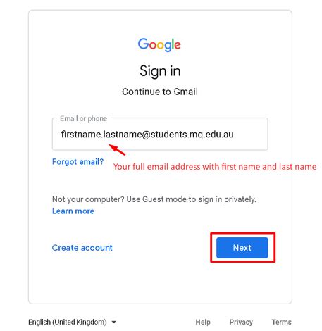 what is email id example for students