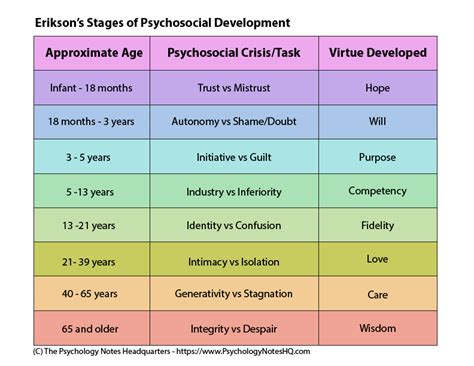what is erikson's developmental stages