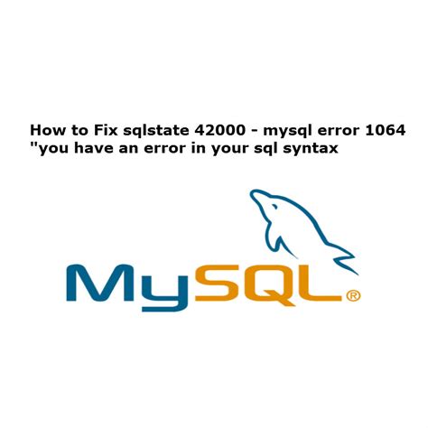 what is error 42000 in mysql