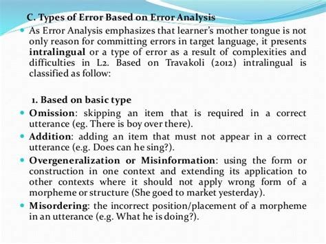 what is error analysis in second language acquisition
