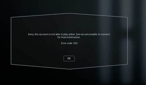 what is error code 524 in battlefront 2