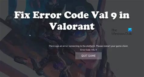 What Is Error Code Val 9