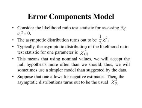 What Is Error Component Model