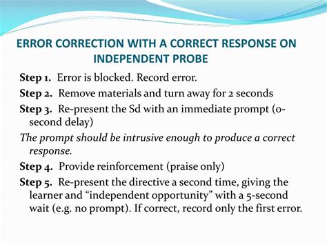 What Is Error Correction In Aba