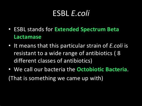 what is escherichia coli esbl