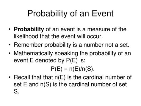 what is event probability theory class 8