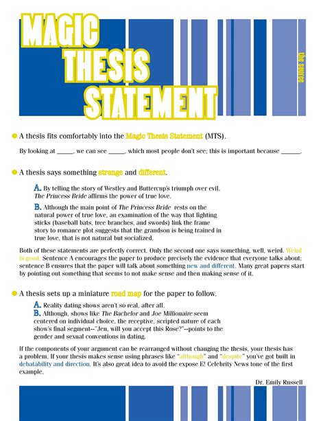 what is example of thesis statement