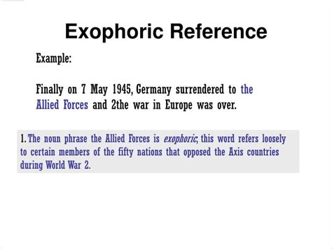 what is exophoric reference with examples