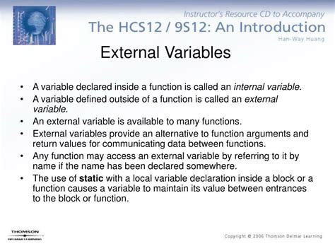 what is external variable in c with example