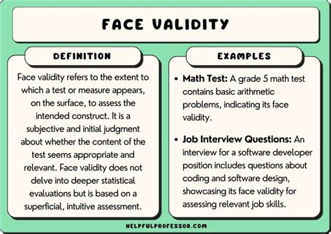 what is face validity in quantitative research