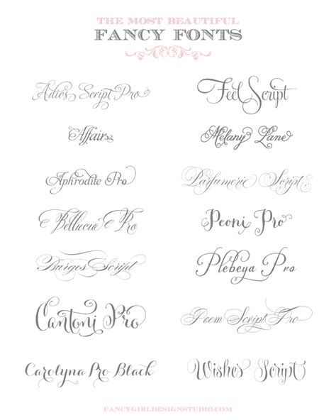 what is fancy script called