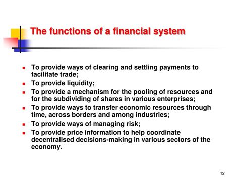 what is financial system and its functions