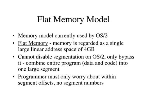 what is flat memory model
