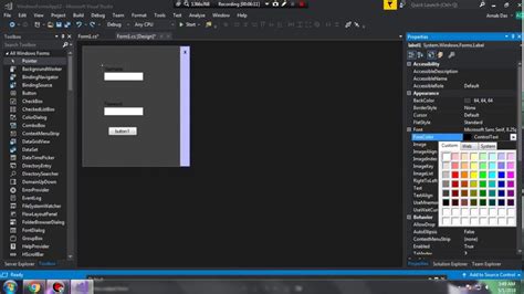 what is form designer in visual studio