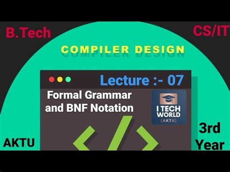 what is formal grammar in compiler design