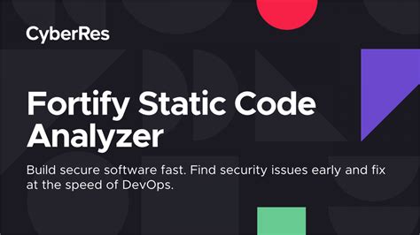 what is fortify static code analyzer