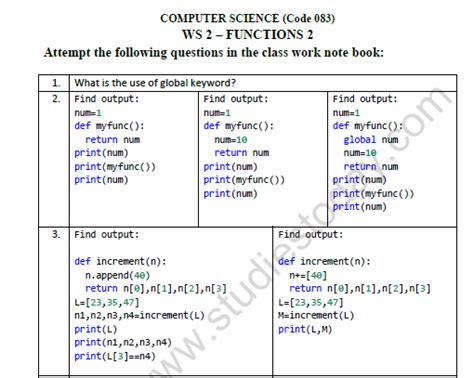 what is function class 12 computer science