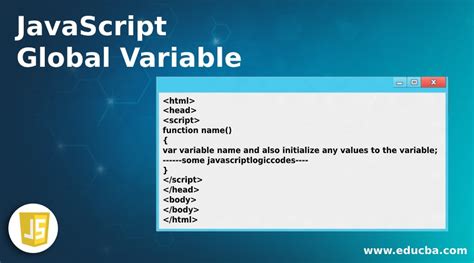what is global variable in javascript with example