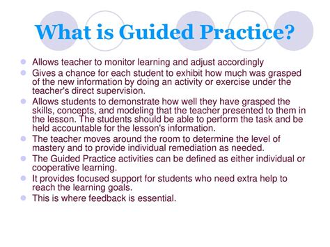 what is guided practice in teaching