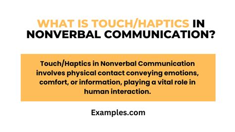 what is haptics in communication with examples